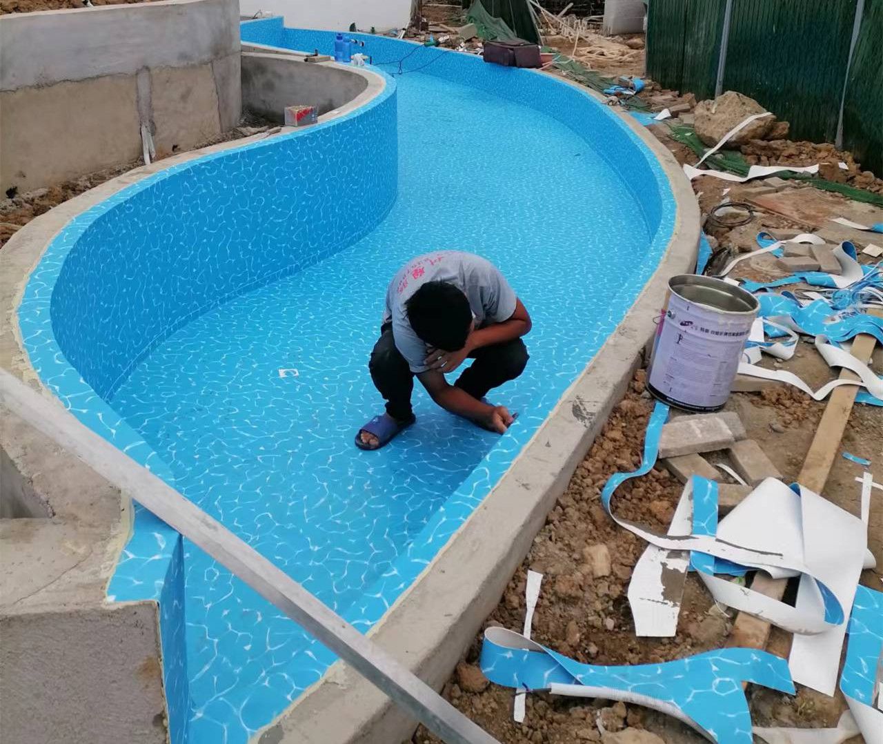 建造了一個養魚池，pvc防水膠膜材料怎么安裝呢